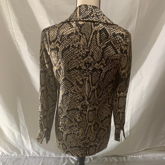 MOSSMAN The venomous shirt black and tan print size 2 - Picture 9 of 12